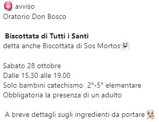 Biscottata di Tutti i Santi