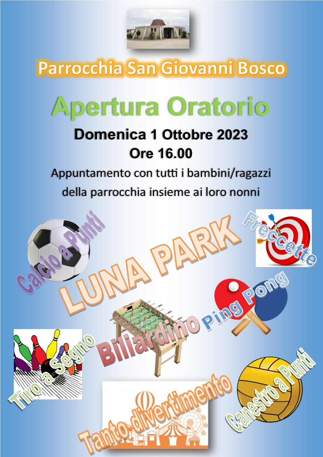 Apertura Oratorio