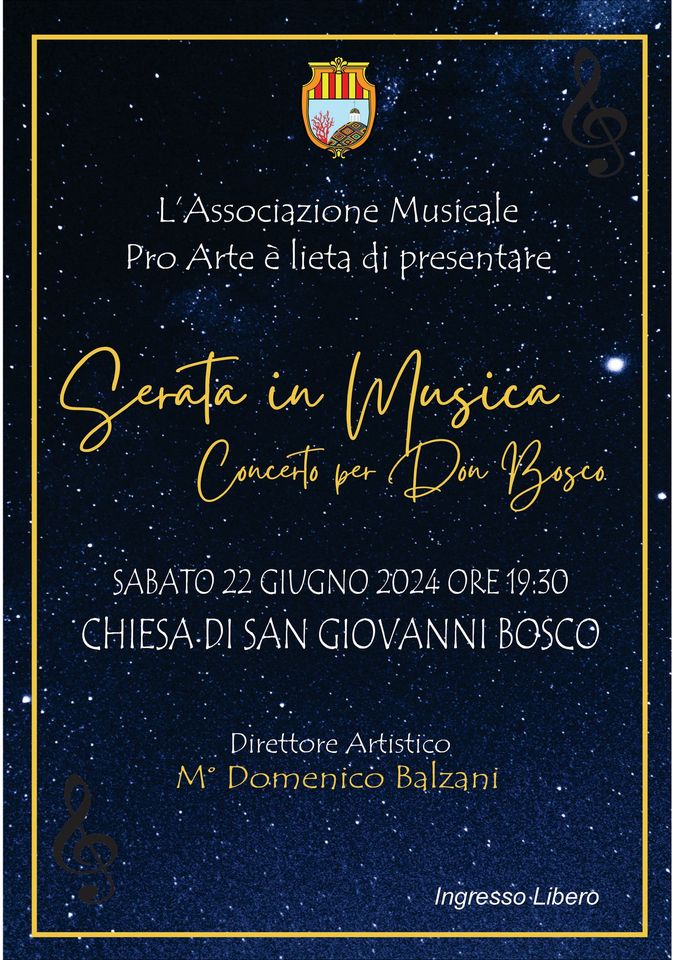 Serata in Musica, concerto per Don Bosco
